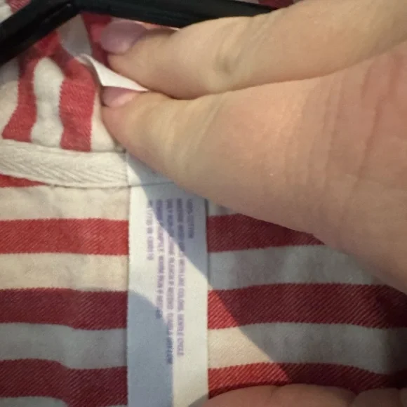 Stars Above Red and White Striped Pajama Dress size L - Picture 4 of 4